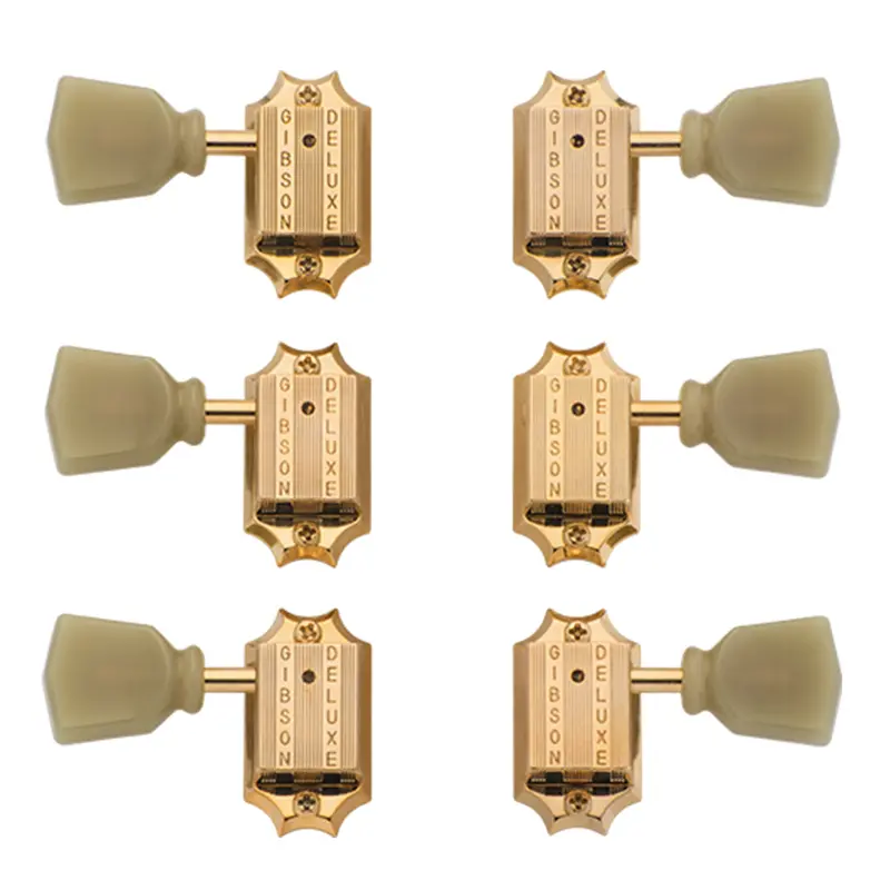 Gibson Deluxe Green Key Tuner Set - Vintage Gold