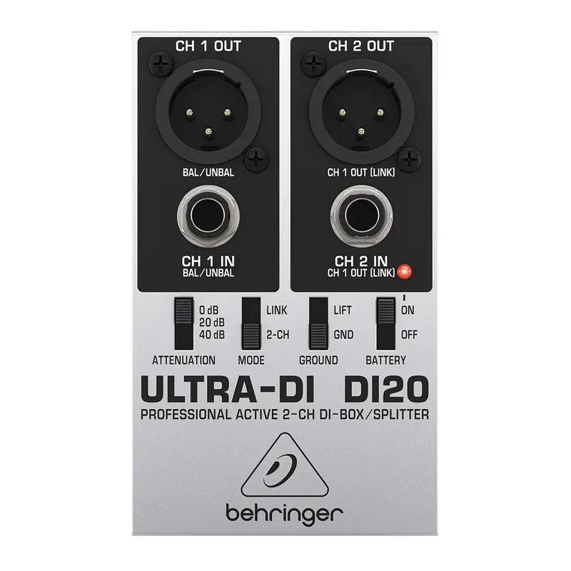 02 Channel DI Box Splitter Ultra DI DI20