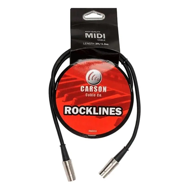 3' Carson Rocklines MIDI Cable