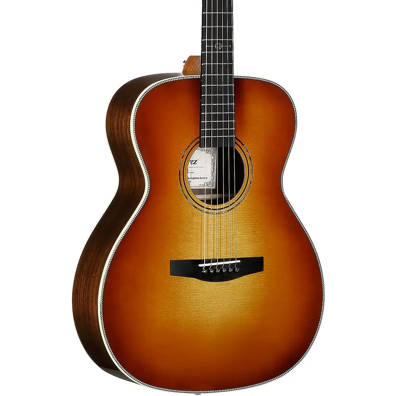 Alvarez LF70e Herringbone Laureate Series Folk-OM Acoustic-Electric Guitar
