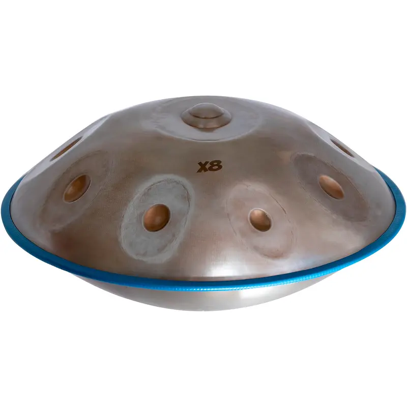 X8 Drums HPE-V Vintage Series Pro Handpan D Sabye Stainless-Steel With Bag, 9 Notes