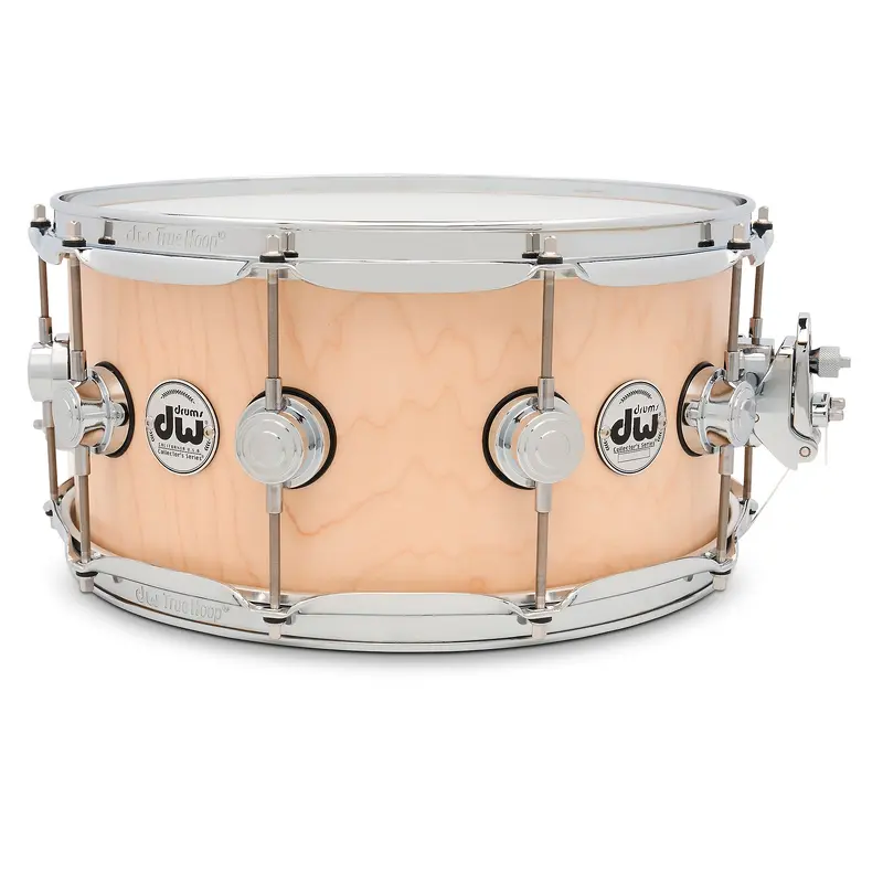 DW Collectors Series 333 Satin Oil Maple Snare Drum With Chrome Hardware