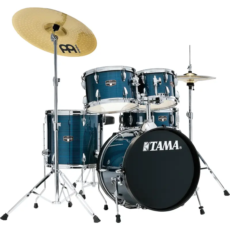 TAMA Imperialstar 5-Piece Complete Drum Set With 18" Bass Drum and MEINL HCS Cymbals