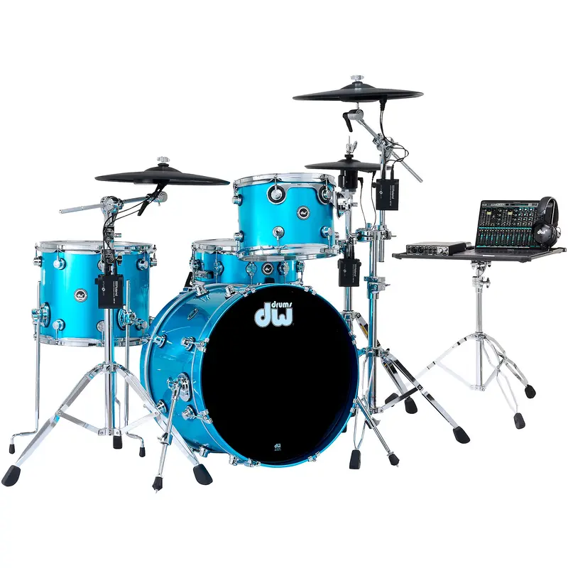 DWe 4-Piece Complete Kit Bundle with Roland Cymbals and DW Hardware