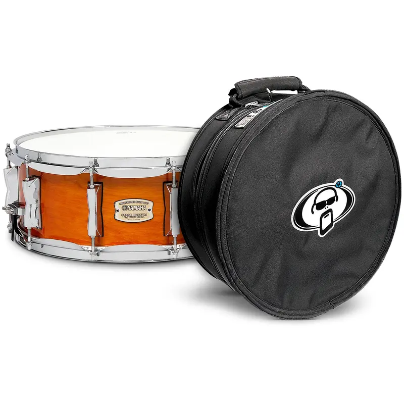 Yamaha Honey Amber Stage Custom Birch Snare With Protection Racket Case