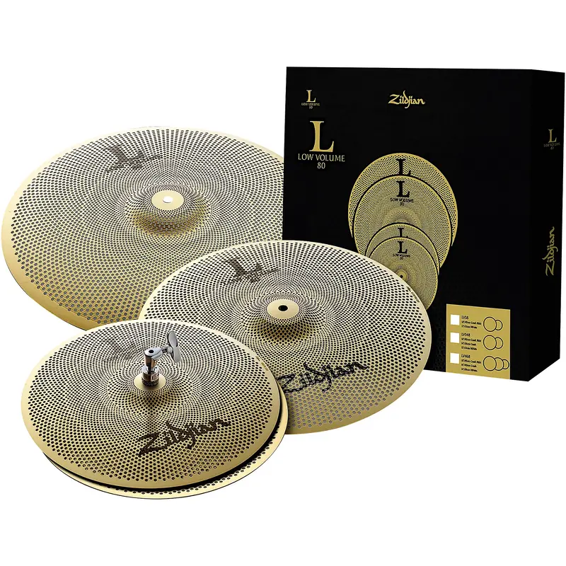 Zildjian L80 Series LV468 Low Volume Cymbal Pack With Free 16" Crash