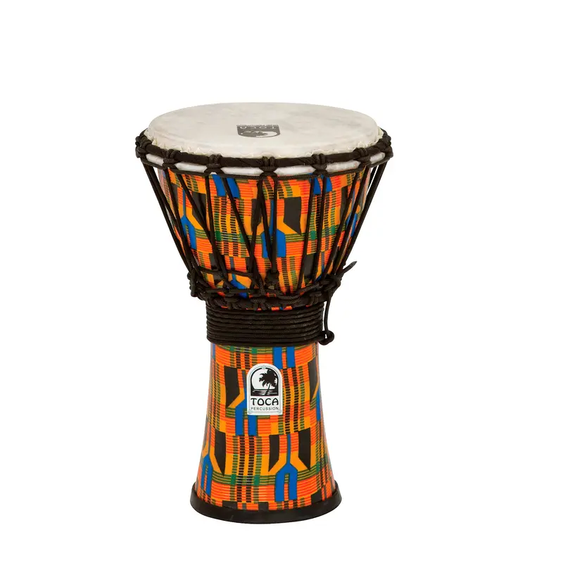 Toca Freestyle Kente Cloth Rope Tuned Djembe