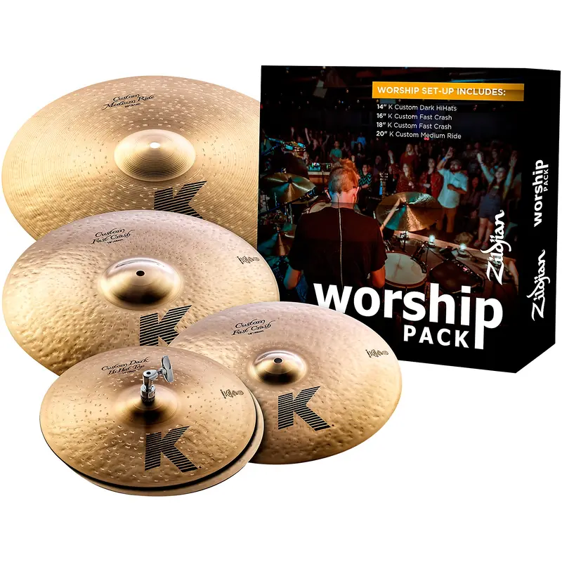 Zildjian K Custom Worship Cymbal Pack With Free 16" Crash