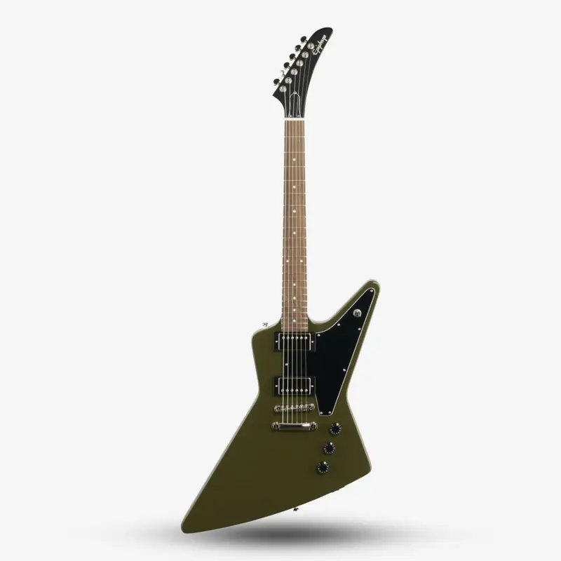 Epiphone Explorer with Double Humbucker Electric Guitar - Olive Drab Green ( EIXP-ODG-NH3 )