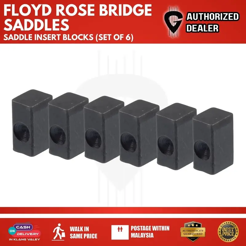 Electric Guitar Floyd Rose Bridge Saddles Saddle Insert Blocks (Set of 6) - MU1563-1