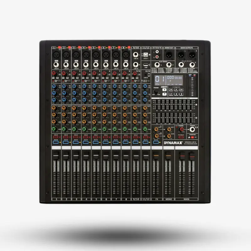 DYNAMAX LM12 12CH Mixer (8 mono + 2 Stereo)