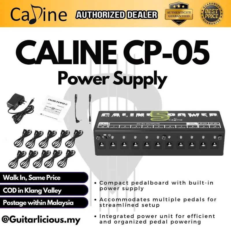 Caline CP-05 10 Ports Isolated Output Power Supply for Guitar Effect Pedals