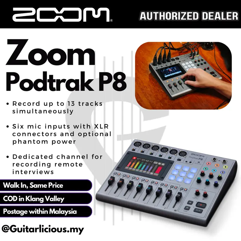 ZOOM Podtrak P8 8-channel Podcasting Mixer ( P8 / P-8 / P 8 )