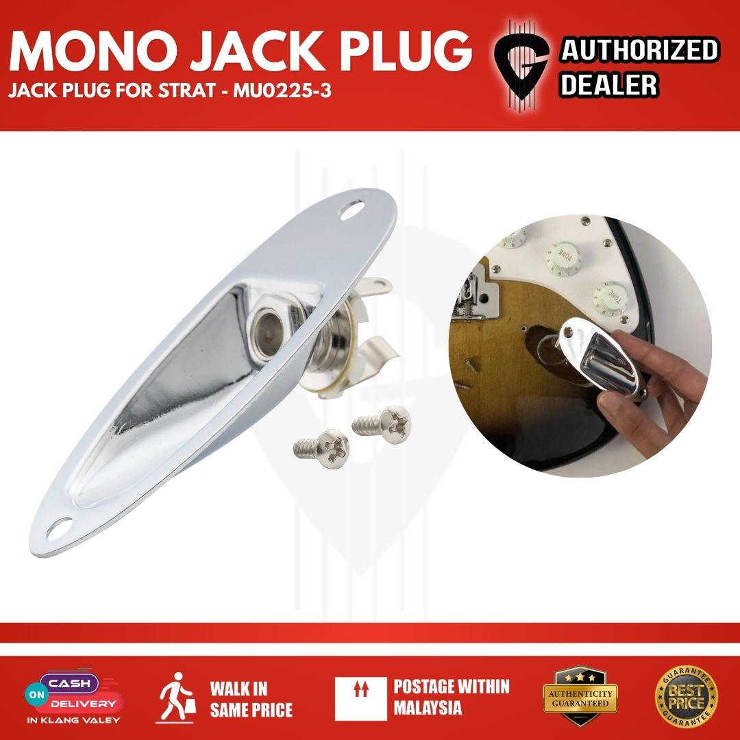 Boat Style 1/4 inch Loaded Guitar Pickup Output Mono Jack Plug fo Stratocaster - MU0225-3