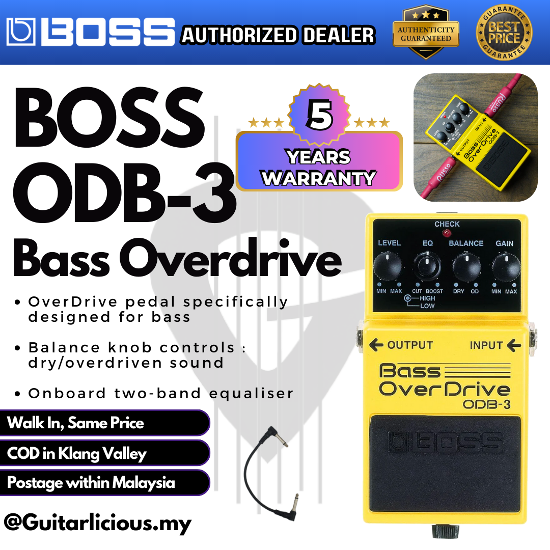 BOSS Bass Overdrive (ODB-3 / ODB3 / ODB 3 ) Guitar Pedal Effect