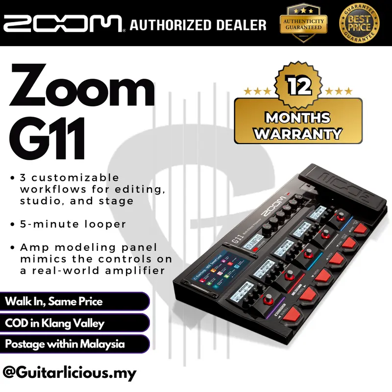 Zoom G11 Multi-Effects Processor with Expression Pedal ( G-11 / G11 )