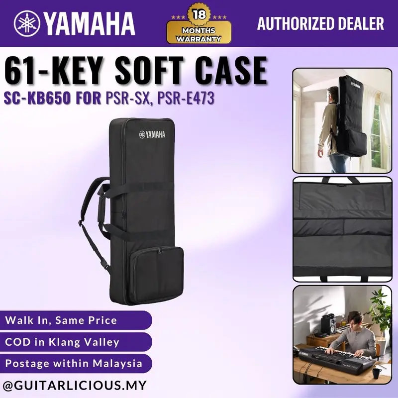 Yamaha SC-KB650 61-key Carrying Soft Case for PSR-SX920/SX720/SX600, PSR-E473 ( KB-650 / KB 650 )