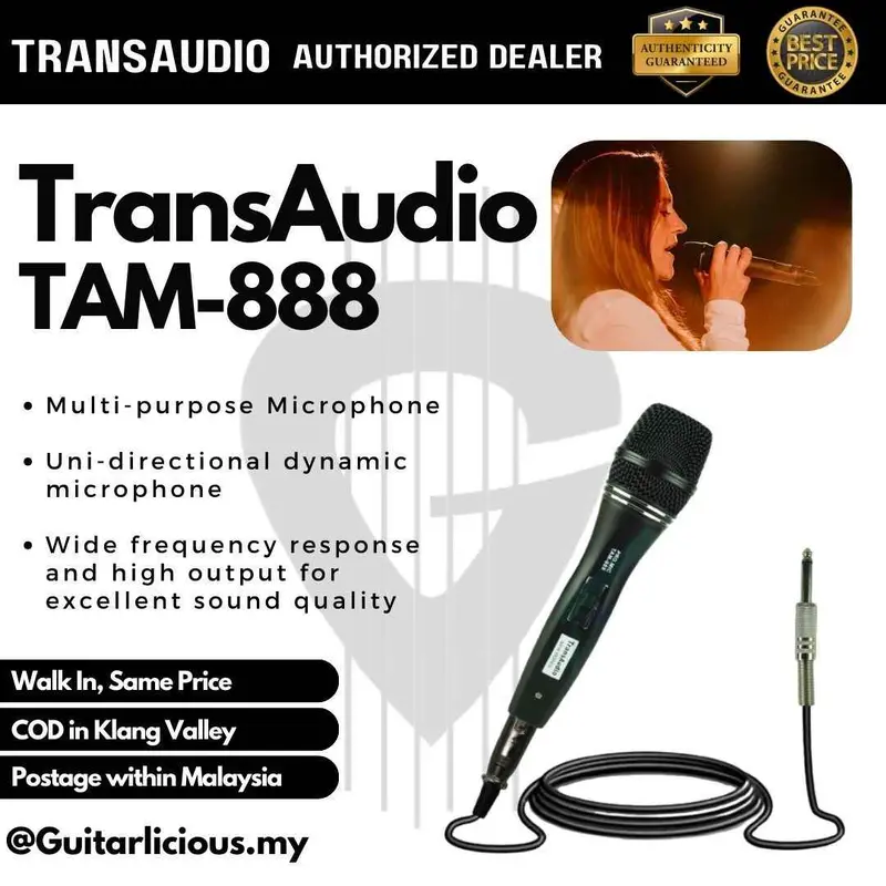 Transaudio (TAM-888) Dynamic Microphone ( TAM888 / TAM 888 )