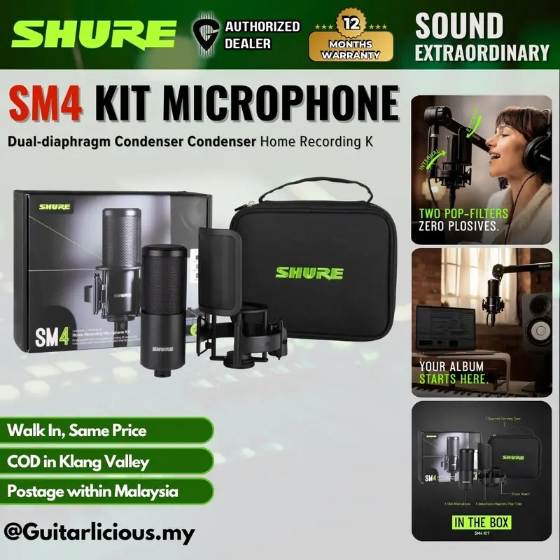 Shure SM4 Kit Dual-diaphragm Condenser Home Recording Microphone K ( SM4 / SM-4 )