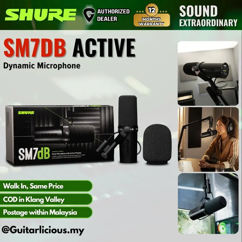 Shure SM7dB Active Dynamic Microphone