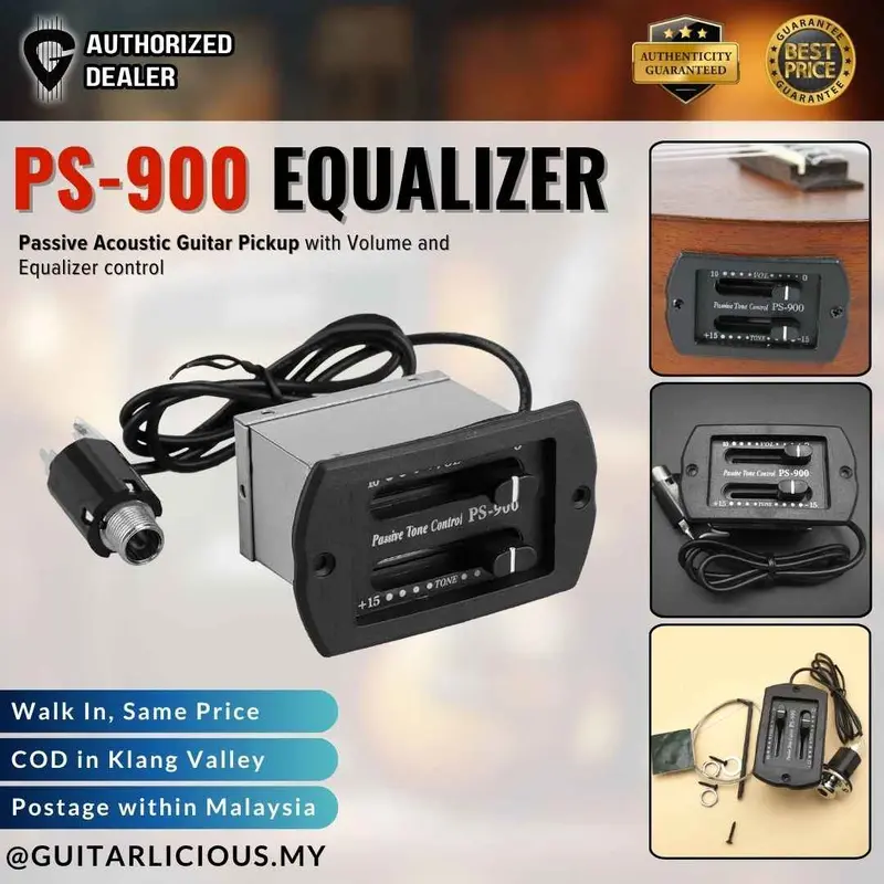 PS-900 Passive Acoustic Guitar Pickup with Volume and Equalizer control ( PS 900/ PS-900 )