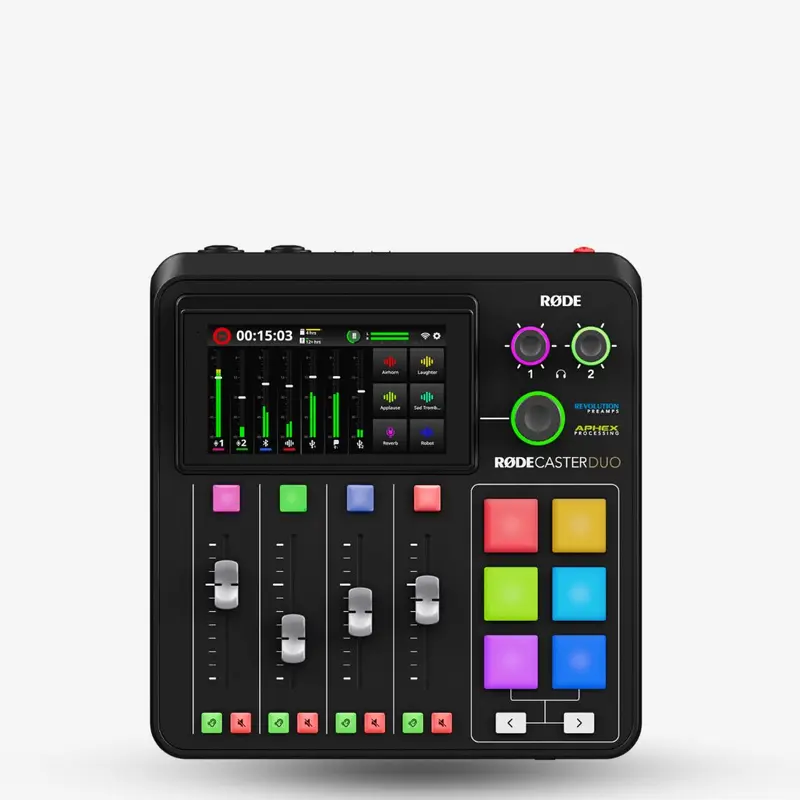 RODE RODECaster Duo Integrated Audio Production Studio for Podcaster and Content Creators ( RDE-RCDUO / RDECaster DUO )