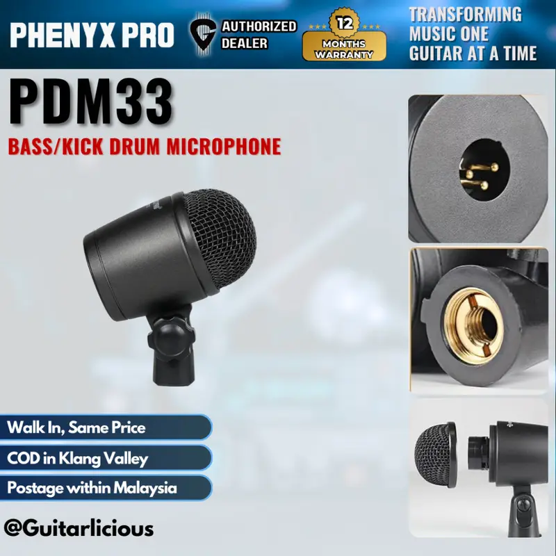 Phenyx Pro PDM33 Bass/Kick Drum Microphone