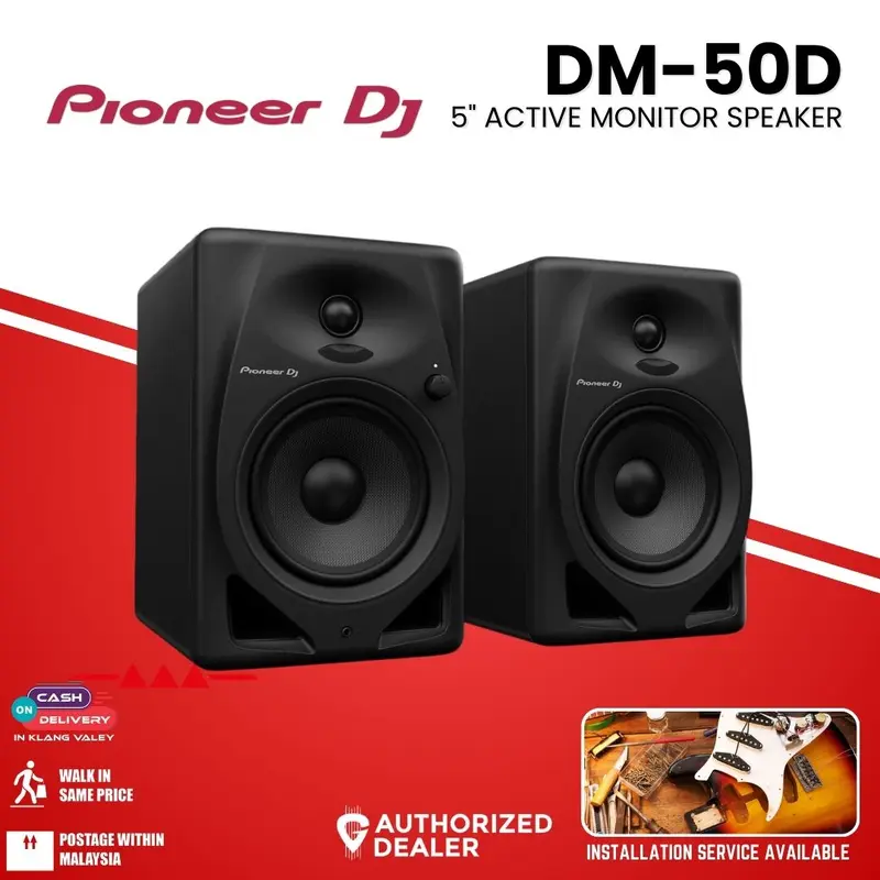 Pioneer DJ DM-50D 5-inch Active Monitor Speakers (Pair)