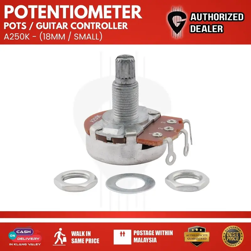 Potentiometer Guitar Pots / Guitar Controller A250K B250K B500K / MU0903-1 / MU0901-2 / MU0902- 2 (18mm/ Big) Audio Linear Guitar Tone Volume