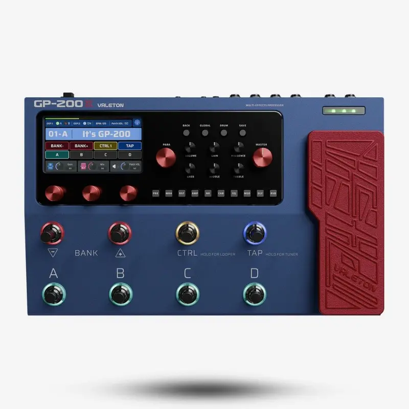 New Release  Valeton GP-200X Guitar Multi-Effect Amp Simulator with FREE BAG (Black) ( GP200X / GP 200X ) - 10th-Anniversary Model