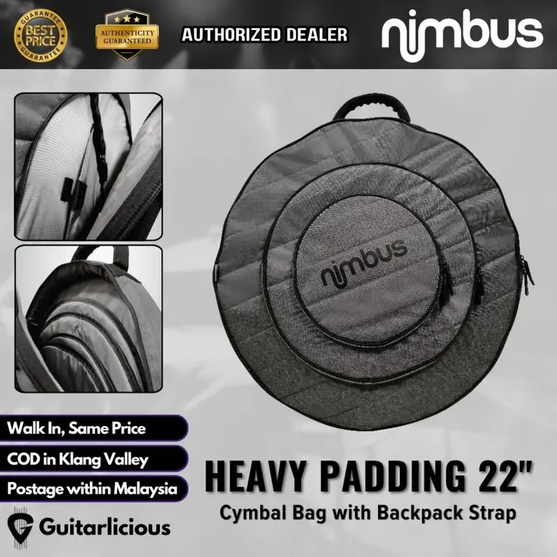 Nimbus Heavy Padding 22" Cymbal Bag with Backpack Strap