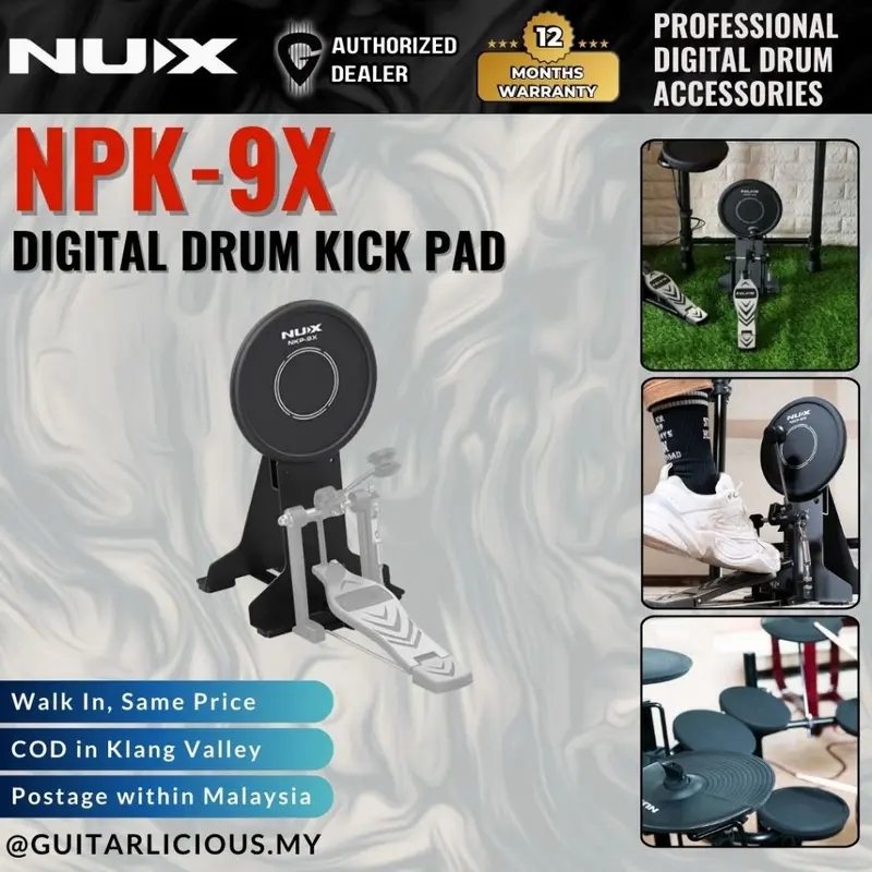 NUX NPK-9X Digital Drum Kick Pad With Optional Pedal
