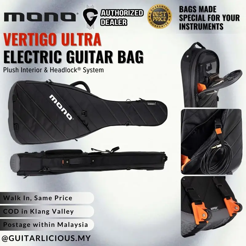 MONO Vertigo Ultra Electric Guitar Bag / Case , Black