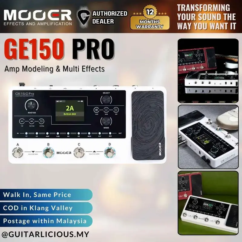 Mooer GE150 PRO - Amp Modeling & Multi Effects - (GE 150 PRO  / GE-150 PRO  / GE150 PRO)