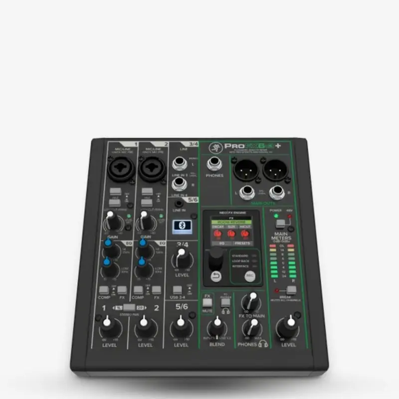 Mackie PROFX6V3+ 6-channel Professional Analog Mixer With USB, Bluetooth ( ProFX / ProFX-6v3 / PROFX-6-V3+ )