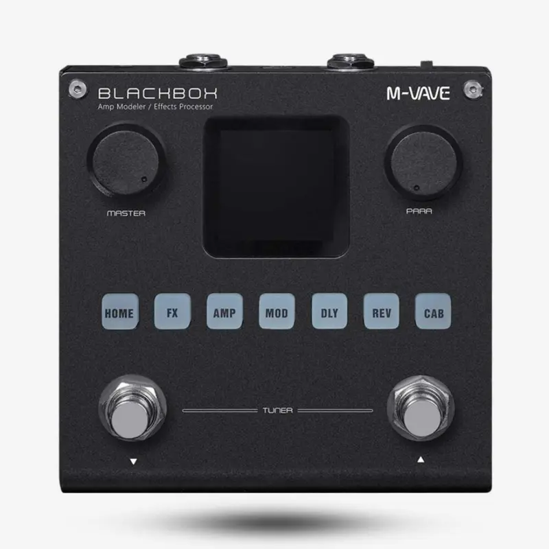 M-VAVE BLACKBOX Guitar Effect Pedal Multifunctional Guitar/Bass Effector Built-in battery, 80 editable Presets, 6 Effects Module