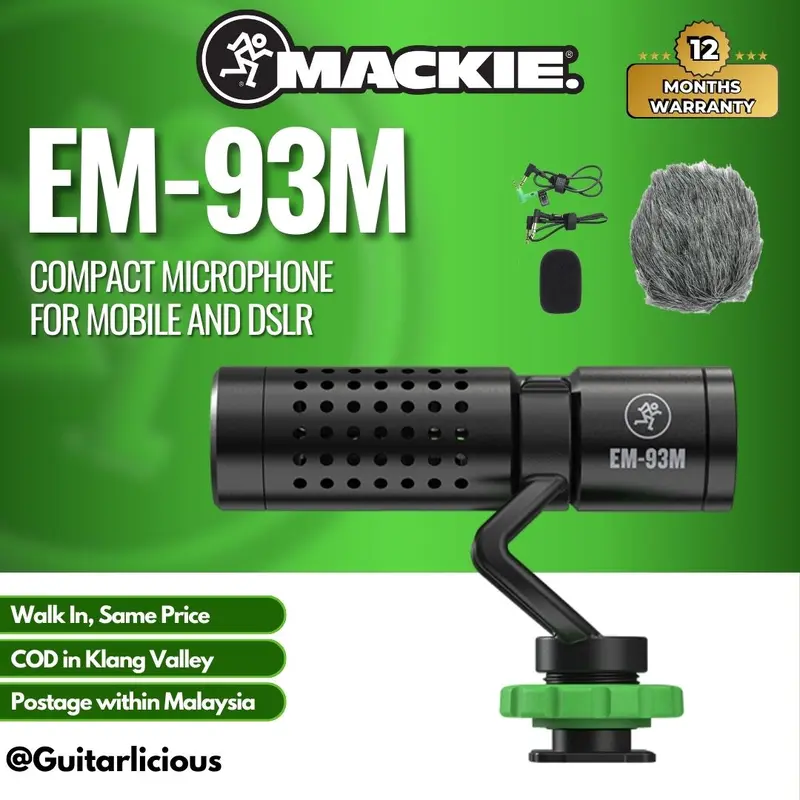 Mackie EM-93M Compact Microphone For Mobile and DSLR