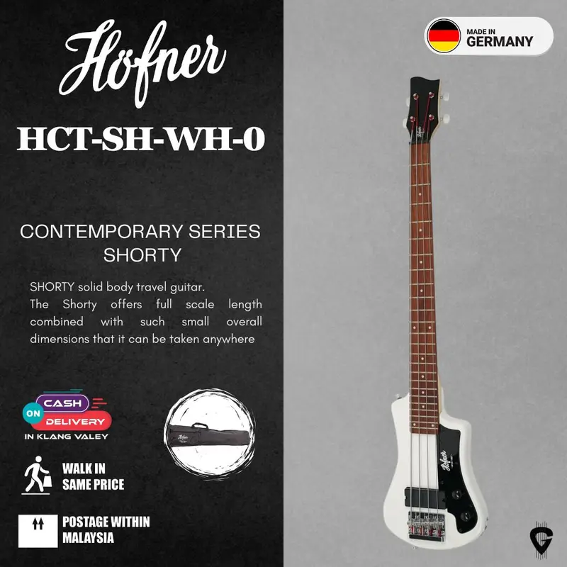 Hfner HCT-SHB-BK-0 4-string Bass Guitar - White