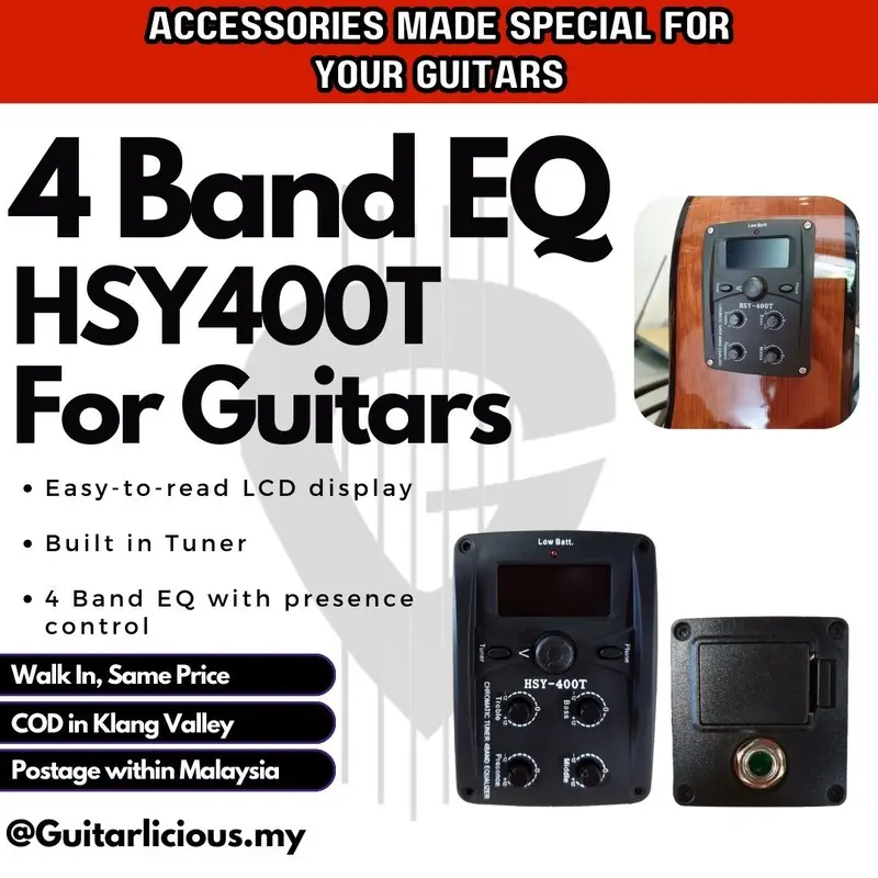 4 Band Active Equalizer / Pick Up with built-in Tuner and LCD Display (HSY-400T)