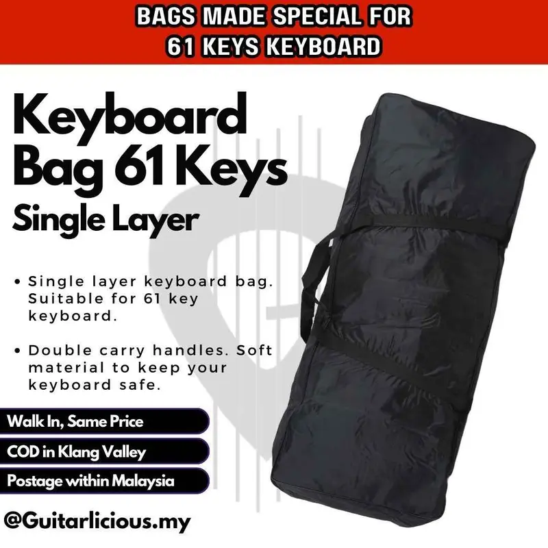 61 Keys Keyboard Bag  Single Layer PVC61 Keyboard Carrying Case for Portable Digital Piano