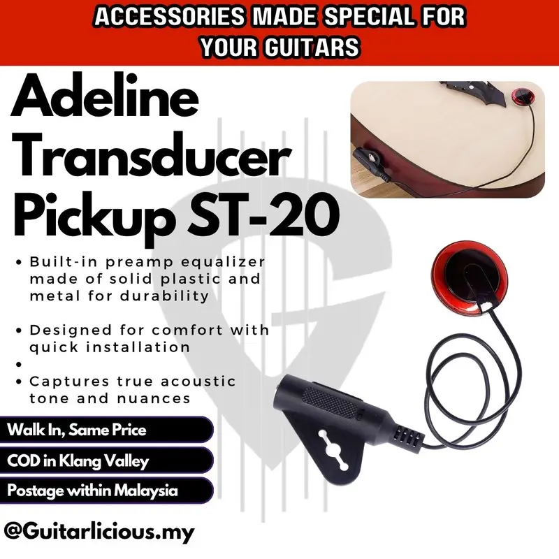 Adeline Transducer Pickup ST-20 Pick-Up / Plug In - ( ST-20 / ST20 )