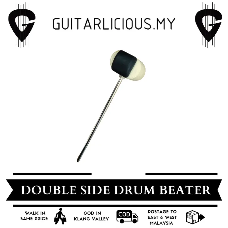 2 Sides Drum Beater Hammer Kick Foot Pedal Felt Head for Drummer (ZSA1+A)