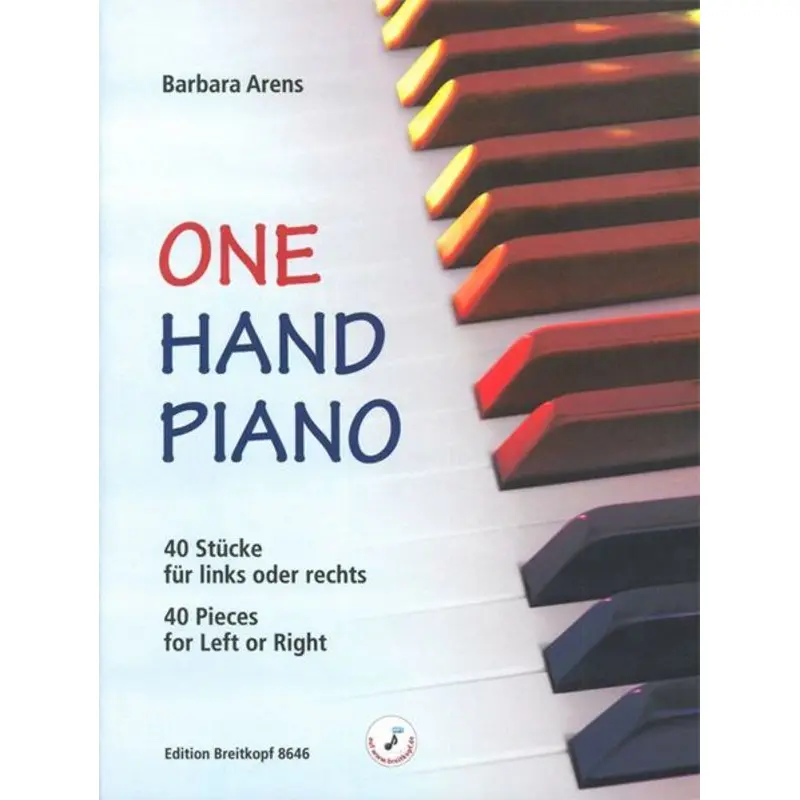 ARENS - ONE HAND PIANO 40 PIECES FOR LEFT OR RIGHT HAND