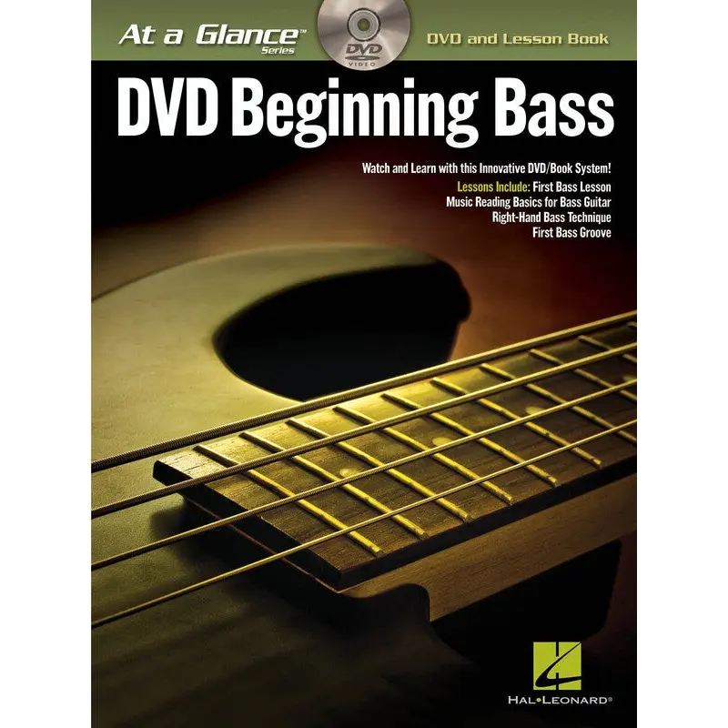 AT A GLANCE BEGINNING BASS BK/DVD