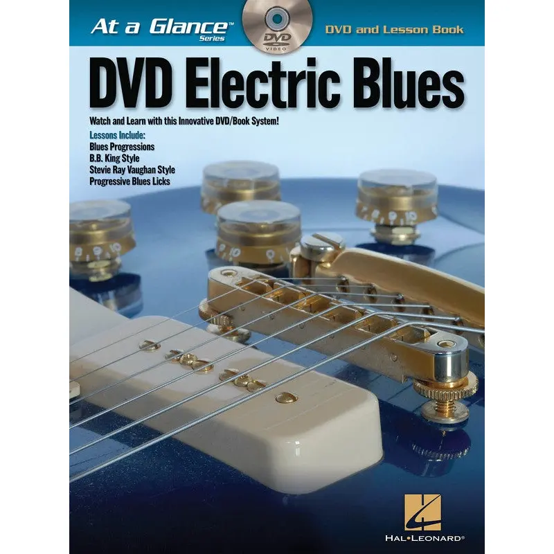 AT A GLANCE ELECTRIC BLUES GUITAR BK/DVD