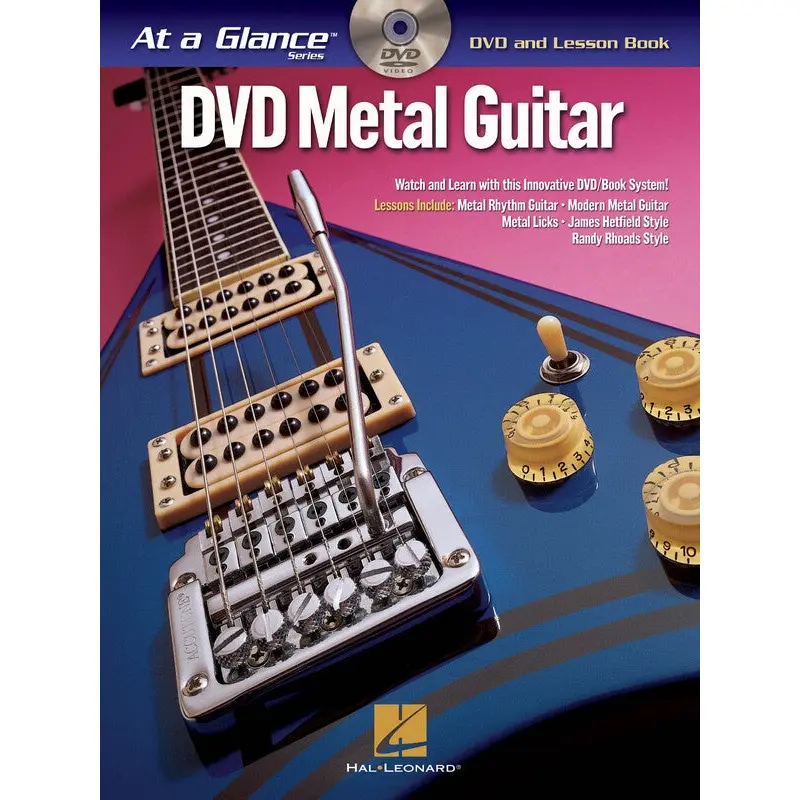 AT A GLANCE METAL GUITAR BK/DVD