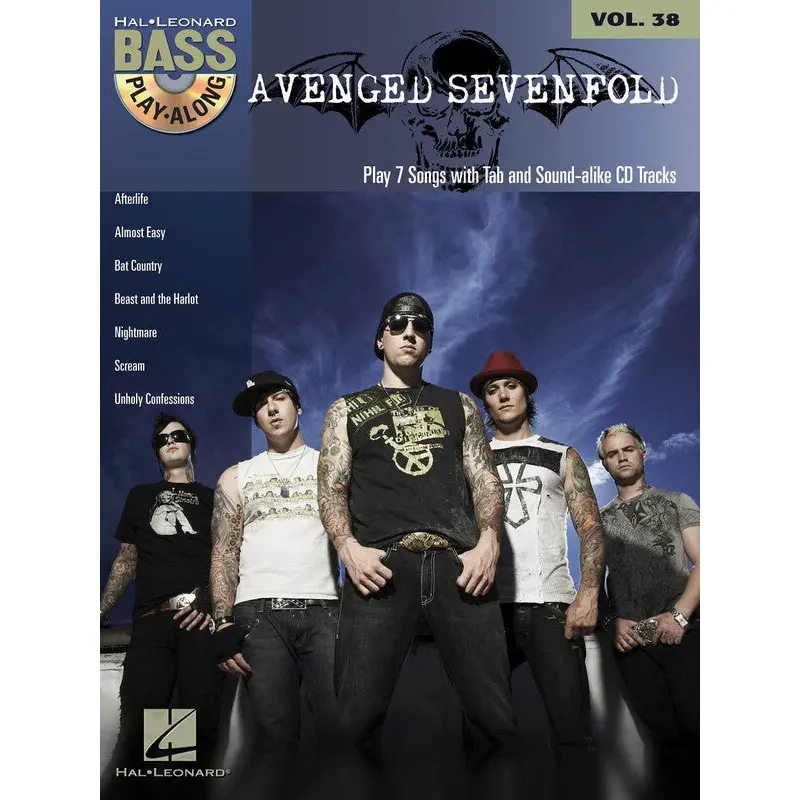 AVENGED SEVENFOLD BASS PLAY ALONG BK/CD V38