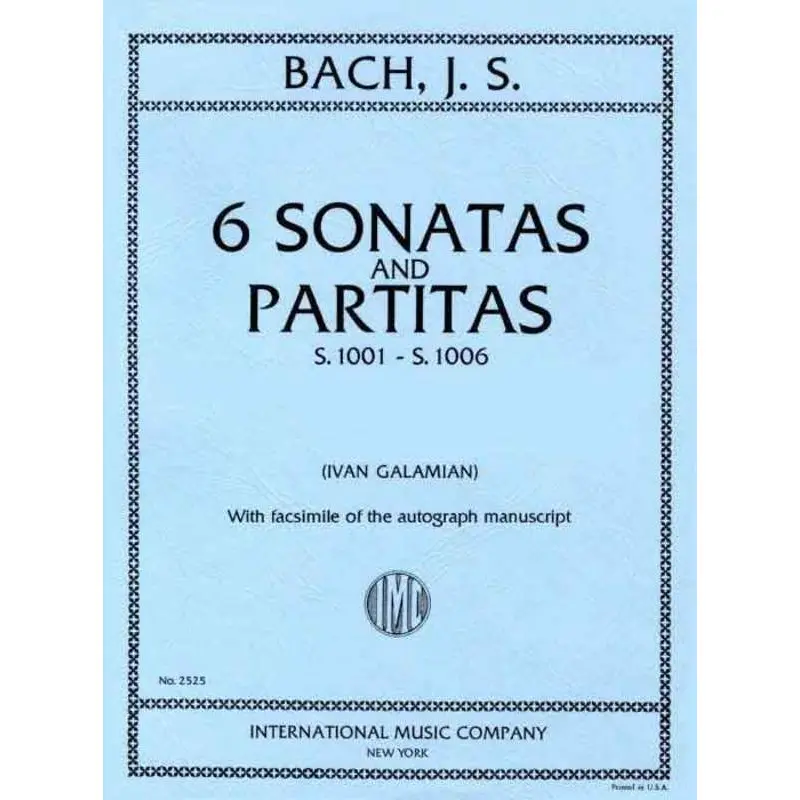 BACH - 6 SONATAS & PARTITAS VIOLIN ED GALAMIAN