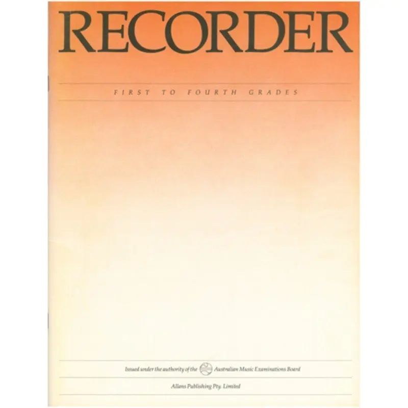 AMEB RECORDER GRADE BOOK GRADES 1 - 4