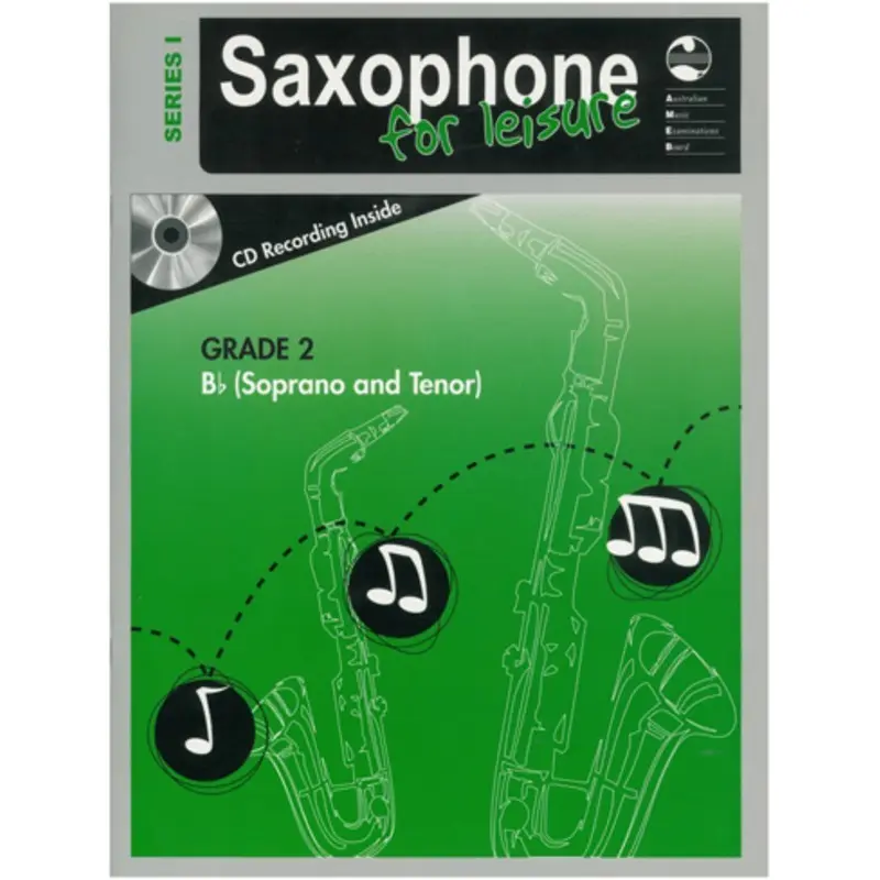 AMEB SAXOPHONE FOR LEISURE GRADE 2 B FLAT BK/CD SER 1